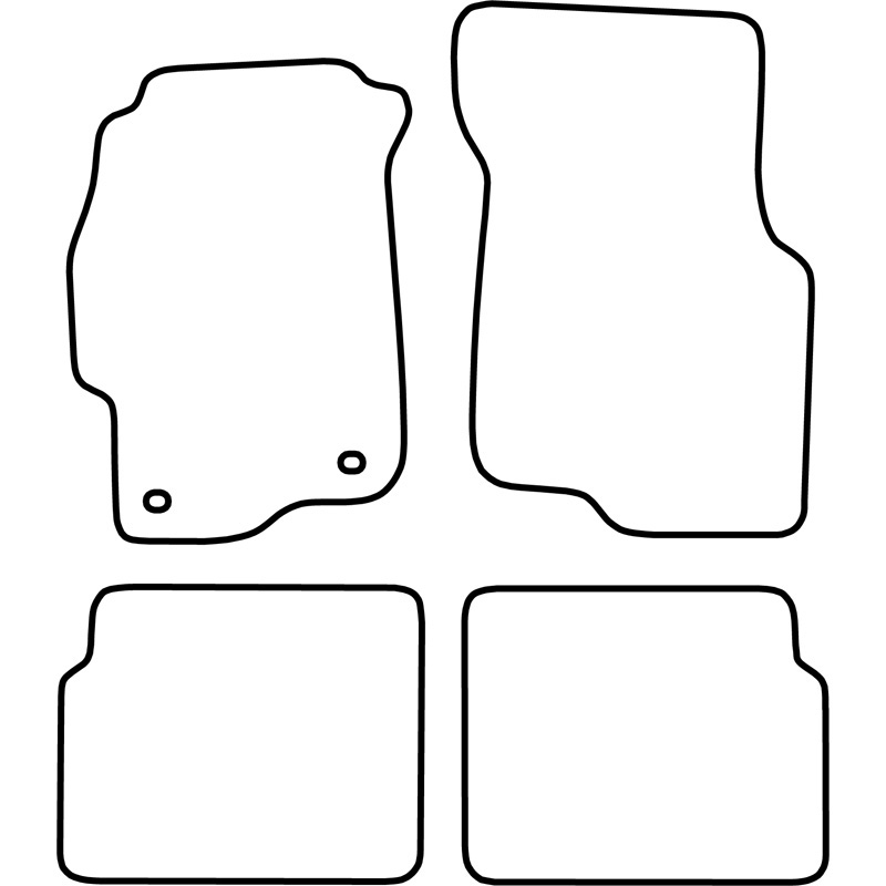 Automatten Velours  Honda Civic sedan 1996-2001