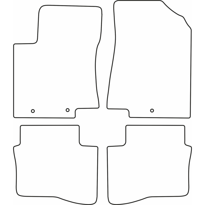 Automatten Velours  Kia Rio 2011-2015