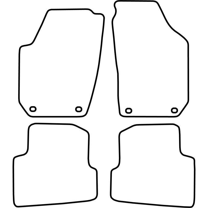 Automatten Velours  Skoda Fabia 2007-2008