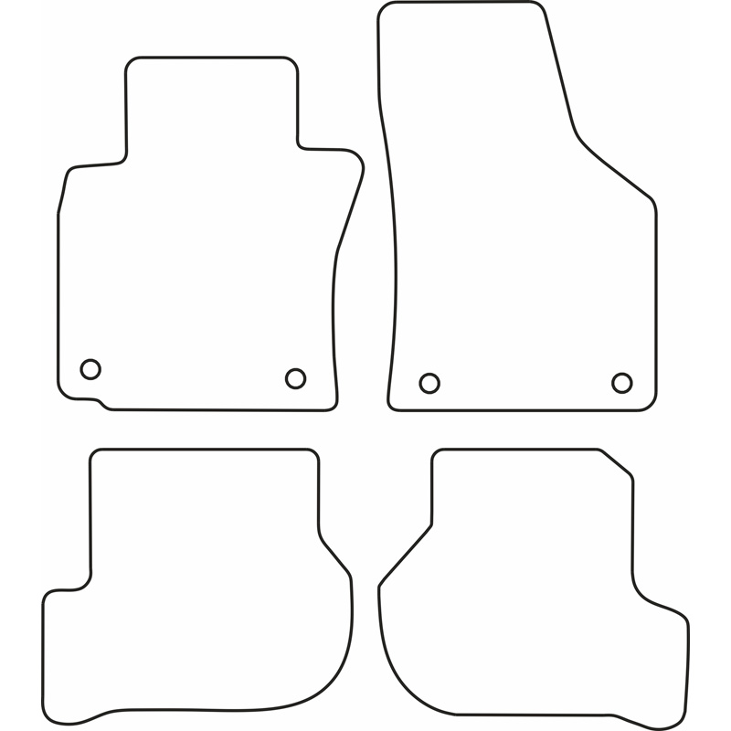 Automatten Velours  Volkswagen Golf V 2007-2008